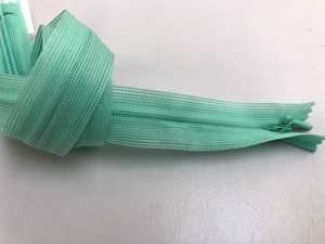 Usynlig /skjult lynlås - 60 cm, mintgrøn